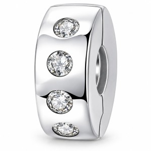 Charms Stoper Klips Cyrkonie 925