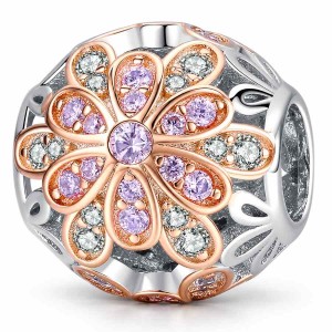 Charms Kwiatek Srebro 925
