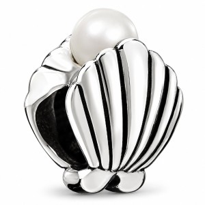 Charms Muszla Perła Zawieszka Srebro 925