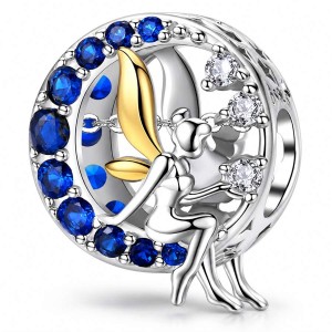 Charms Złota Wróżka  Zawieszka Srebro 925