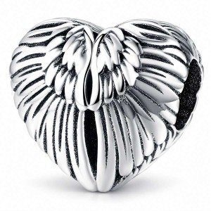 Charms Skrzydlate Serce Srebro 925 