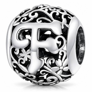 Charms Zawieszka Modułowa Literka F Srebro 925